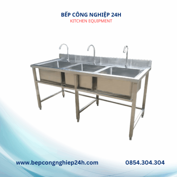 BỒN RỬA 3 HỘC